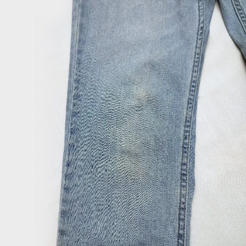 HOLLISTER Distressed Jeans Slim Straight Epic Flex Light Wash Denim Mens 30 x 32